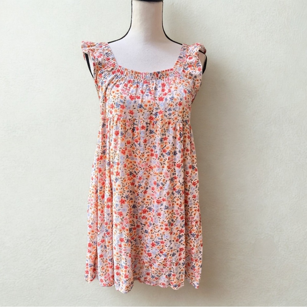Wild Fable Pink Ruffled Sleeveless Dress